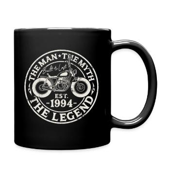 1994 Jahrgang Mann Mythos Legende Retro Motorrad - Tasse einfarbig - Schwarz - Rechts