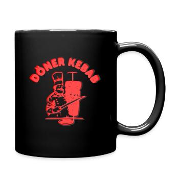 Doner kebab the device snack kebab shop meat - Full Colour Mug - black - Right