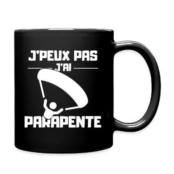 J'Peux pas j'ai Parapente - Mug uni - noir - Droite