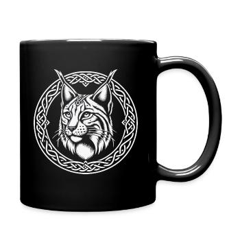 Lynx celtique - Mug uni - noir - Droite