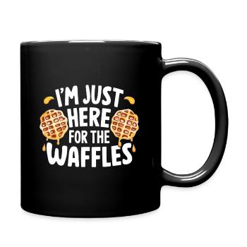 Je suis juste ici pour les gaufres - Mug uni - noir - Droite