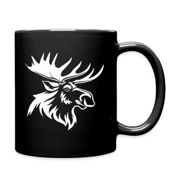 Elch - Tasse einfarbig - Schwarz - Rechts