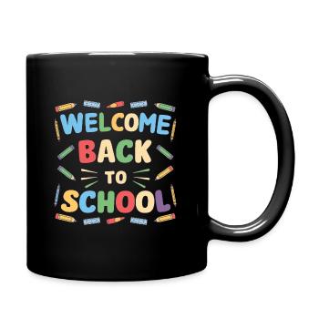 Welcome Back To School - Tasse einfarbig - Schwarz - Rechts
