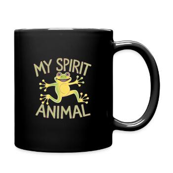 My Spirit Animal - Frosch - Tasse einfarbig - Schwarz - Rechts