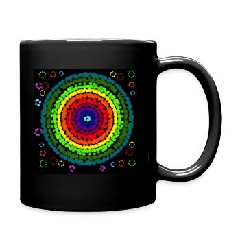 Regenbogen-Kreis - Tasse einfarbig - Schwarz - Rechts