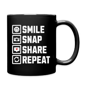 Eat Sleep Photography Repeat - Fotograf - Tasse einfarbig - Schwarz - Rechts