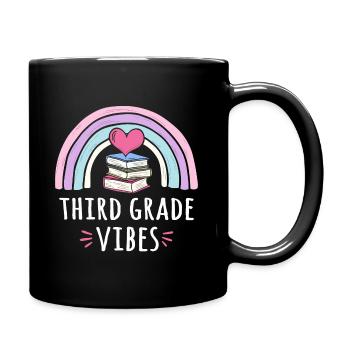 Dritte Klasse Stimmung - Tasse einfarbig - Schwarz - Rechts