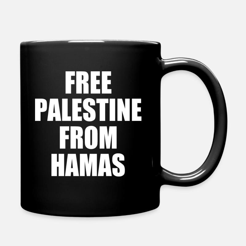 Free palestine - israel - Tasse einfarbig - Schwarz