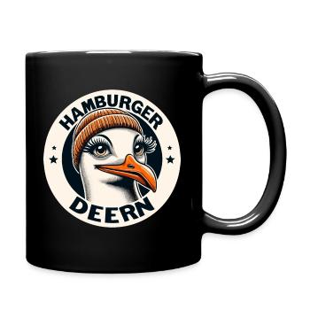 Hamburg Hamburger Deern Beanie North Sea Seagull Funny - Full Colour Mug - black - Right
