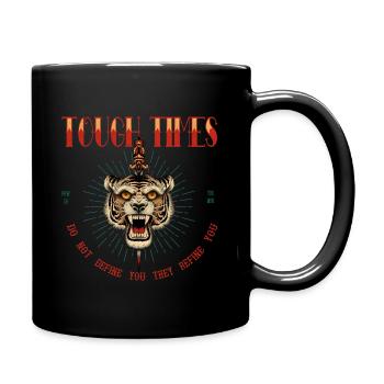 Tough Times - Tiger - Full Colour Mug - black - Right