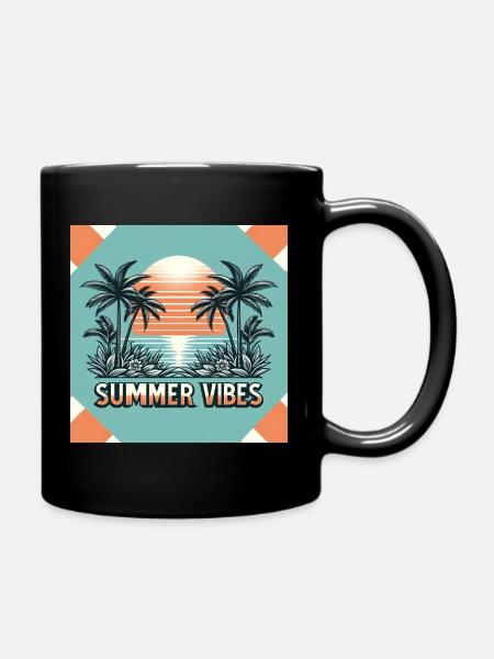 Summer Vibes - Tasse einfarbig - Schwarz