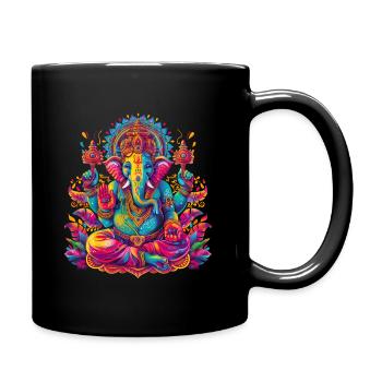 T Shirt Design Ganesha - Mug uni - noir - Droite