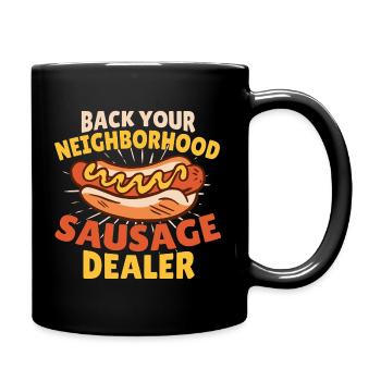 Retour Votre Quartier Marchand de Saucisses Drôle - Mug uni - noir - Droite