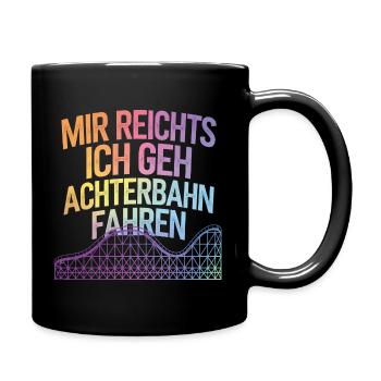 Roller Coaster Amusement Park Roller Coaster - Full Colour Mug - black - Right