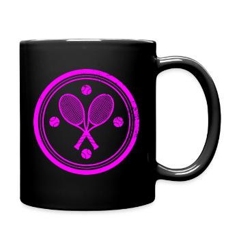 Tennis Hoodie T-Shirt Balles et raquettes classiques - Mug uni - noir - Droite
