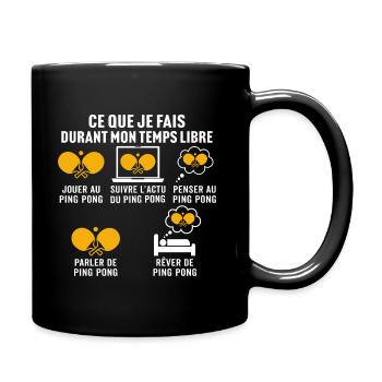 Jouer au Ping Pong - Mug uni - noir - Droite