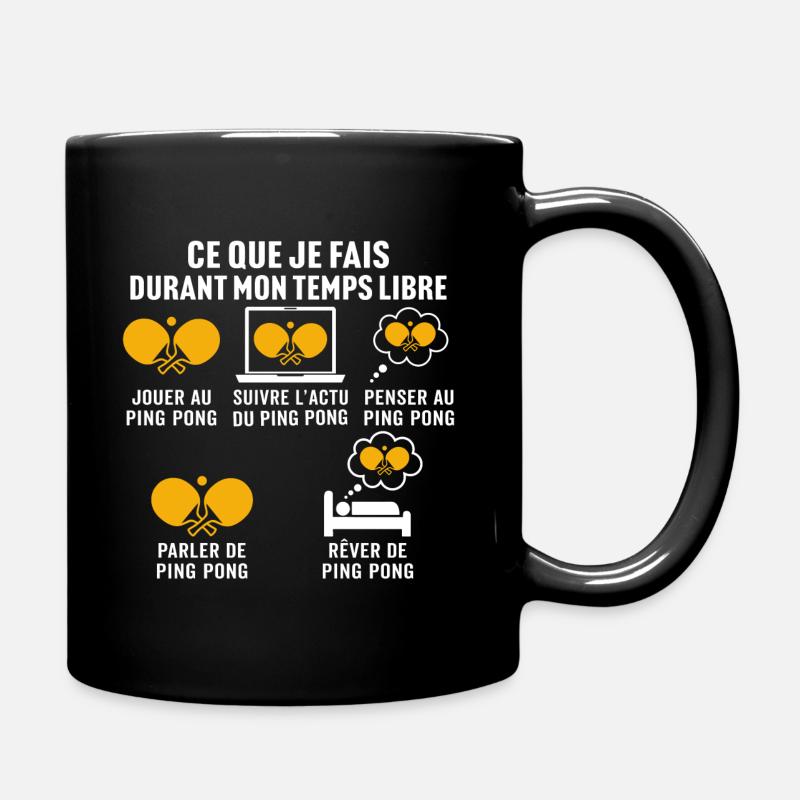 Jouer au Ping Pong - Mug uni - noir
