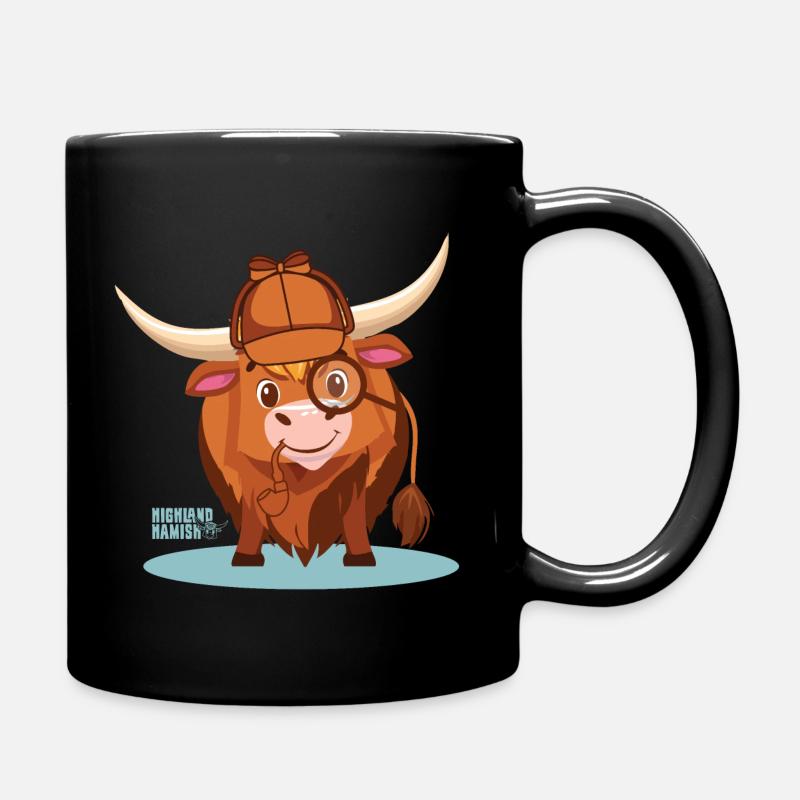 Vache détective des Highlands - Mug uni - noir