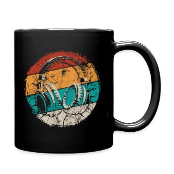 Casque - Musique - Écouter de la musique - Mug uni - noir - Droite