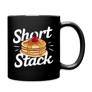 Pancakes Frühstück Essen Pancake - Tasse einfarbig - Schwarz - Rechts