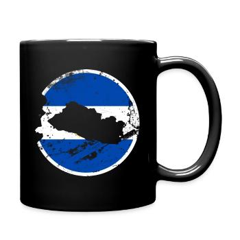 El Salvador Vintage Carte Drapeau Salvadorien - Mug uni - noir - Droite