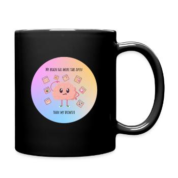 OPEN TABS - Full Colour Mug - black - Right