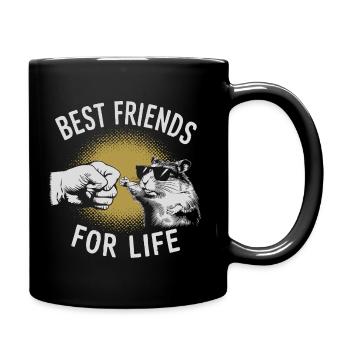 Amitié pour la vie avec les hamsters - Mug uni - noir - Droite