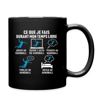jouer au handball t-shirt cadeau handballeur - Mug uni - noir - Droite