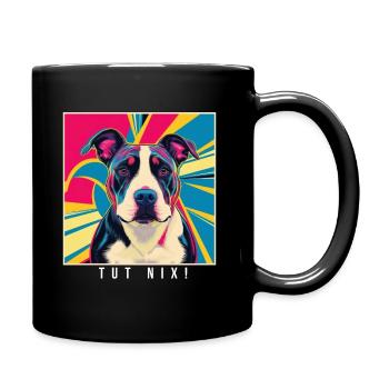 Tut Nix - Dog Merch for everyone - Staffy - Tasse einfarbig - Schwarz - Rechts