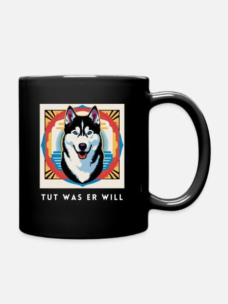 Fait ce qu’il veut - Des produits pour chiens pour tout le monde - Husky - Mug uni - noir