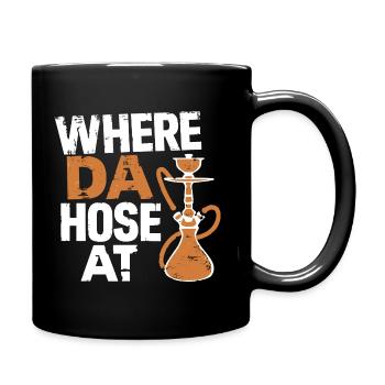 Entspanntes Shisha Design - Tasse einfarbig - Schwarz - Rechts