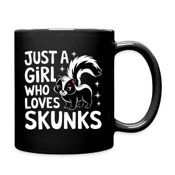 Animaux du zoo de mouffette - Mug uni - noir - Droite