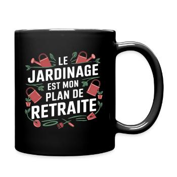Altersvorsorge - Tasse einfarbig - Schwarz - Rechts