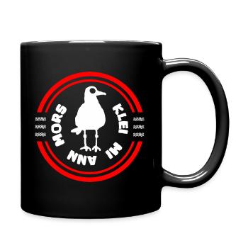 Klei mi ann Mors Möwe - Low German - Full Colour Mug - black - Right