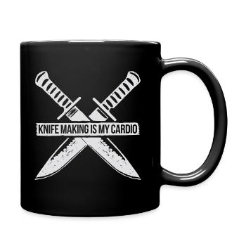 Precision and power in the art of blacksmithing - Full Colour Mug - black - Right