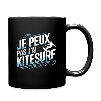 I can't I kitesurf - Full Colour Mug - black - Right