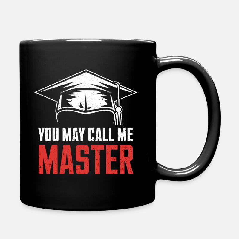 Humorvolles Design für Master-Absolvent*innen - Tasse einfarbig - Schwarz