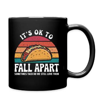 Love for humanity and tacos - Full Colour Mug - black - Right