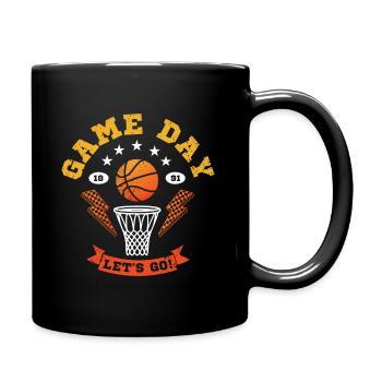 Game Day Basketball - Tasse einfarbig - Schwarz - Rechts