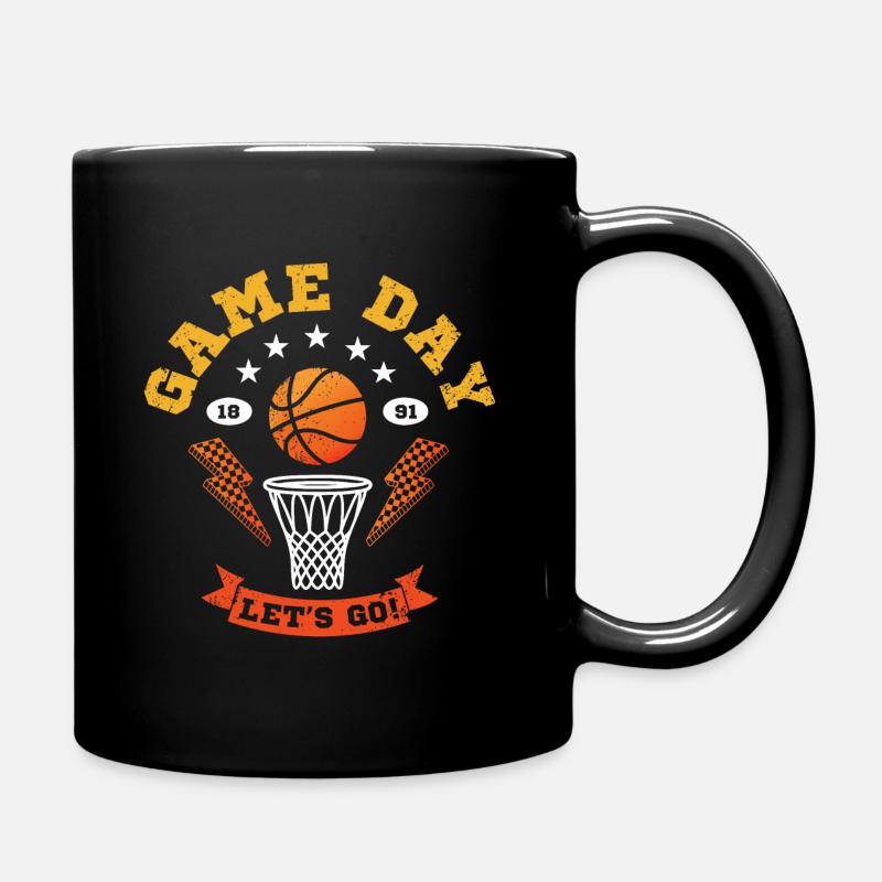 Game Day Basketball - Tasse einfarbig - Schwarz