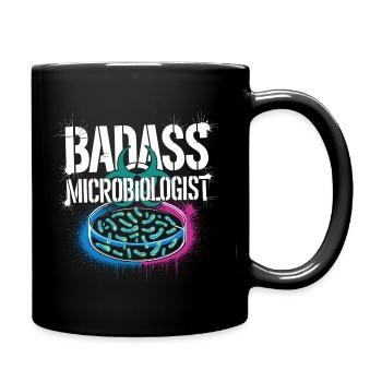 Proud to be a microbiologist - Full Colour Mug - black - Right