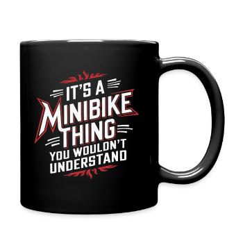 Minibike fan with heart - Full Colour Mug - black - Right