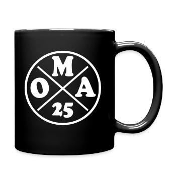 Oma 2025 - Tasse einfarbig - Schwarz - Rechts