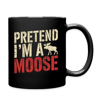Moose love with wit - Full Colour Mug - black - Right