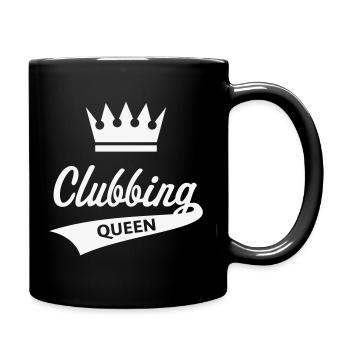 Clubbing Queen (Party / Nightlife / White) - Full Colour Mug - black - Right