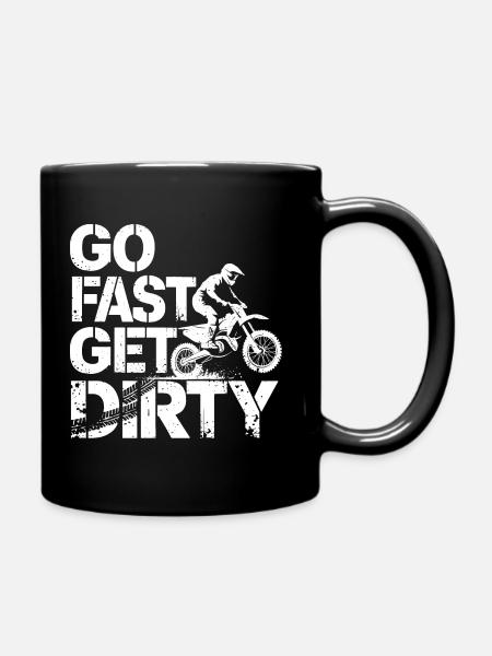 Adrenalin: Motocross Lifestyle - Tasse einfarbig - Schwarz