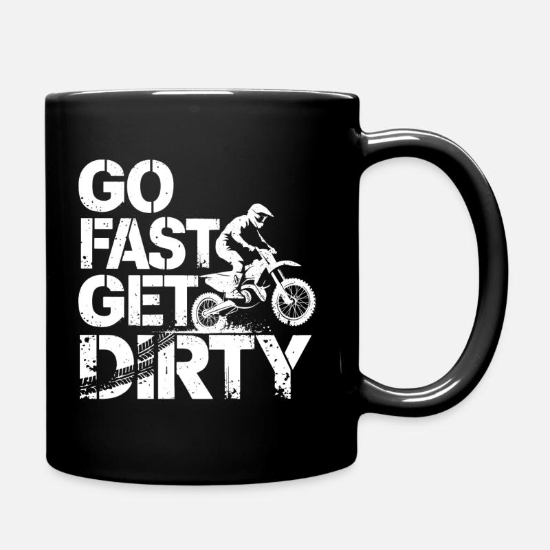 Adrenalin: Motocross Lifestyle - Tasse einfarbig - Schwarz