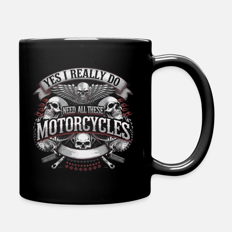 Motorradliebe ohne Kompromisse - Tasse einfarbig - Schwarz