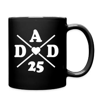 Dad 2025 - Tasse einfarbig - Schwarz - Rechts