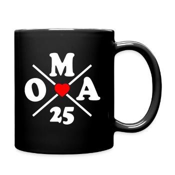 Oma 2025 - Tasse einfarbig - Schwarz - Rechts